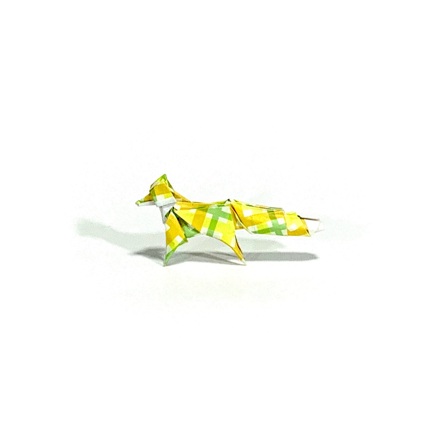 Citron Plaid Mini Fox