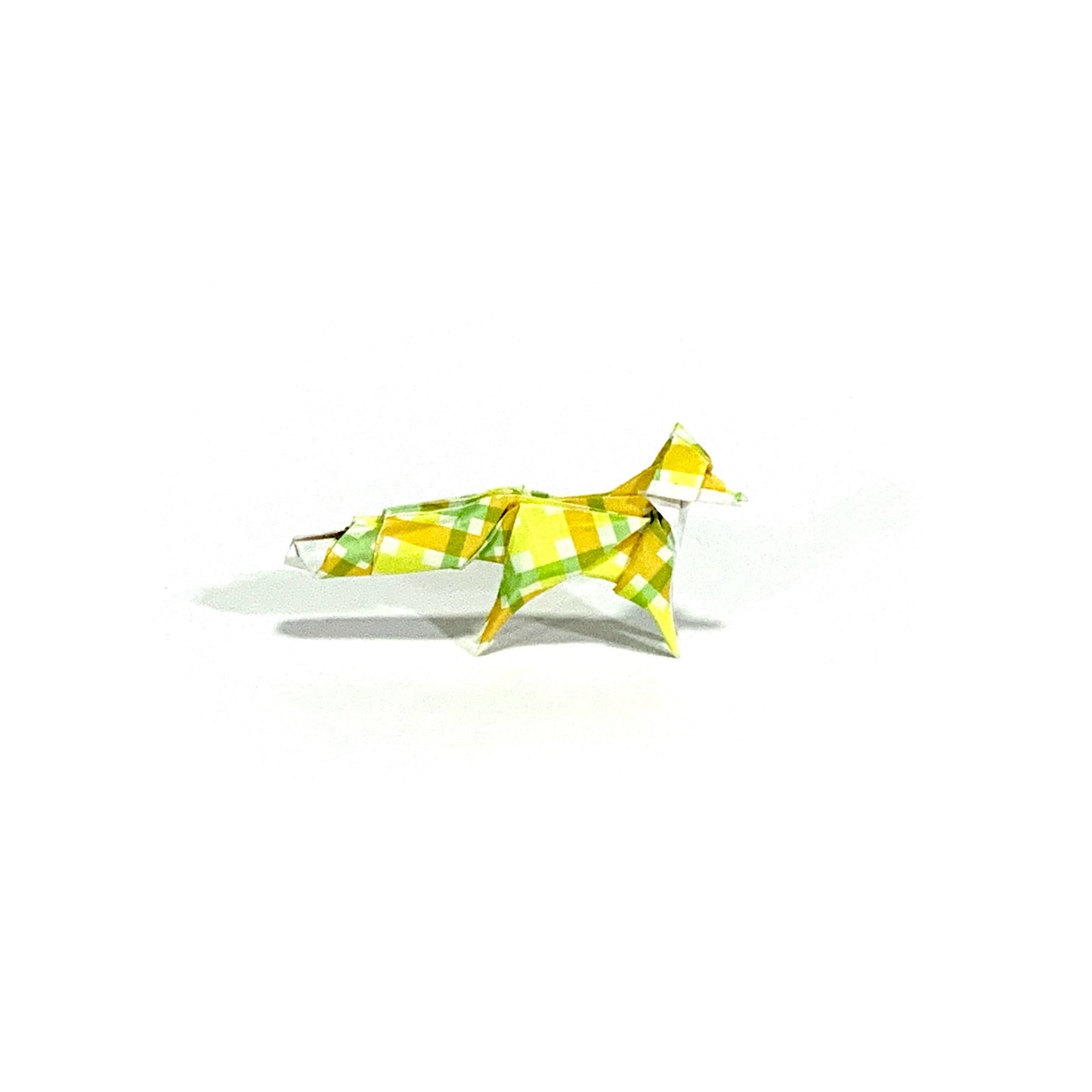 Citron Plaid Mini Fox