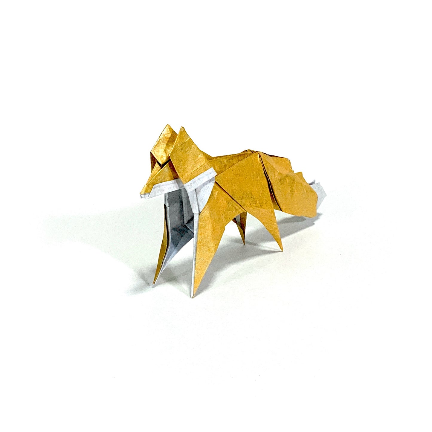 Apricot Sparkle Origami Fox
