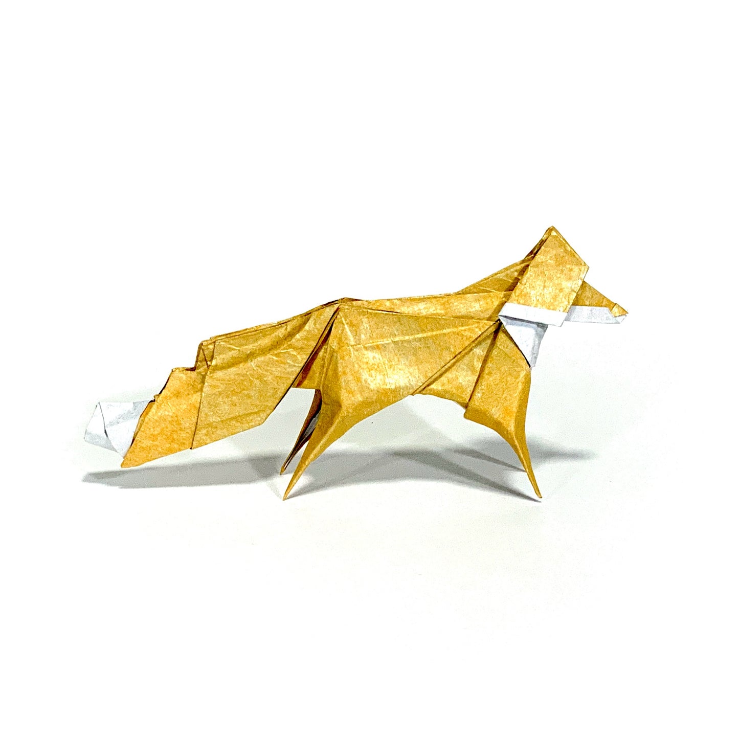 Apricot Sparkle Origami Fox