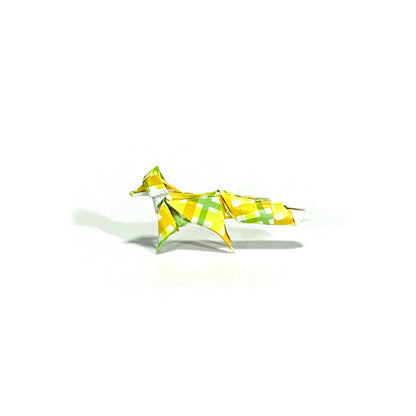 Citron Plaid Mini Fox